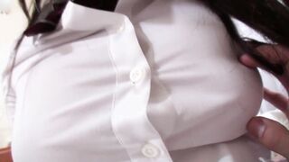 Cute Japanese college student Shizuku Morino