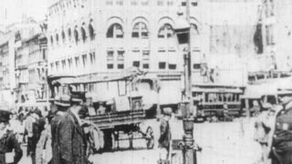 Hendricks (Gordon) Collection. No. 38, New York City street scene, Union Square and Lincoln Building--unidentified works - 1889